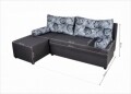 Modena Grey Flower Megfordítható, kihúzható sarokkanapé 206 x 145 x 80 cm tárolóládával