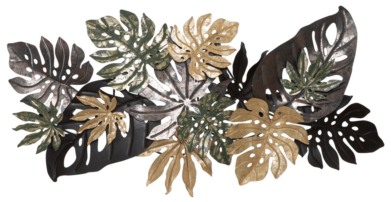 3D Antique Leaf Fali dekoráció, Mauro Ferretti, 133x67 cm, vas