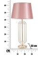 Mauro Ferretti Éjjeli lámpa, Ø33 x 64 cm, 1 x E27, 40W, vas/PVC/textil