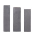 Melange Column, Bizzotto 3 darabos Virágtartó, 35 x 35 x 120.5 cm, agyagszál, antracit szürke
