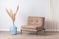 Martin Solo Kihúzható fotel, Futon,130x90 cm, fém, világosbarna