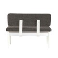Bancheta cu spatar, Vina 1053-2, Vella, Anthracite, White, 110x40x85 cm