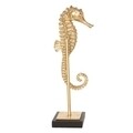Seahorse Dekoráció, Clayre & Eef, 10x8x31 cm, poligyanta, aranyszín