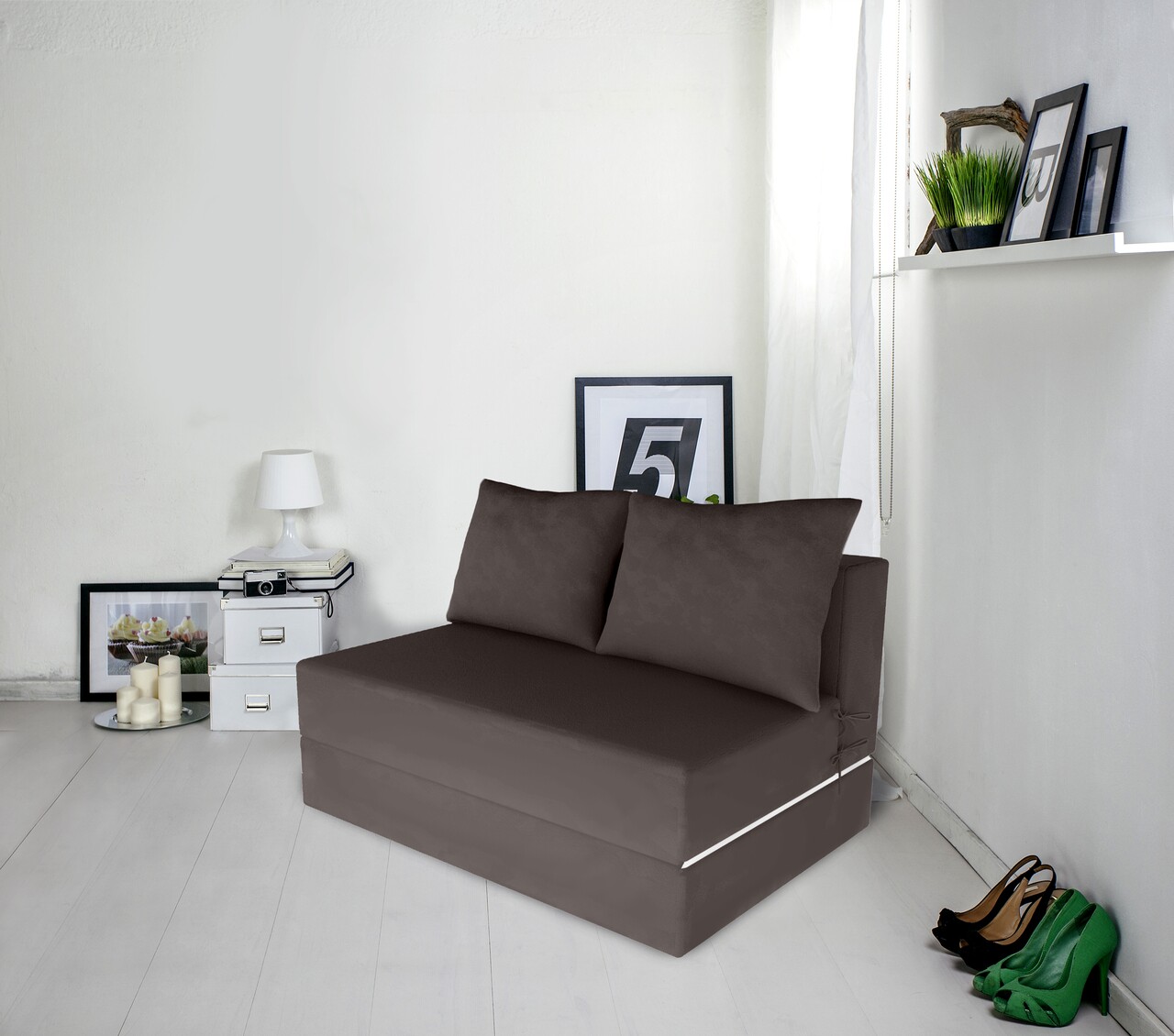 Bedora Urban Living Kihúzhatós kanapé, 136x80x40 cm, szürke