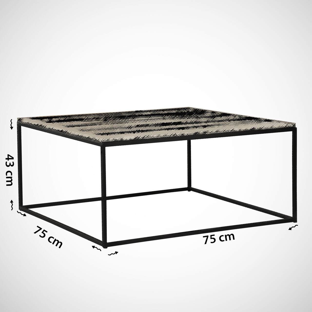 Poly Caucasian Dohányzóasztal, Comforty, 75x75x43 Cm, Tölgyszín