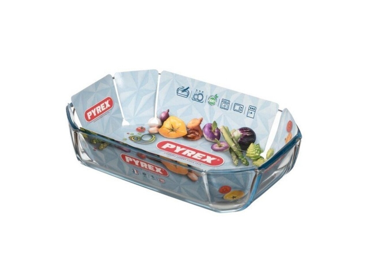 Téglalap Alakú Váza, Pyrex, Inspiration, 22 X 33 Cm, 3,2 L, Hőálló üveg