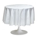 Jacquard Flower foltok elleni terítő, Heinner, Ø 180 cm, poliészter, fehér 01