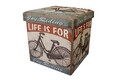 Kerékpártároló doboz, Bedora, 43x43 cm, tarka