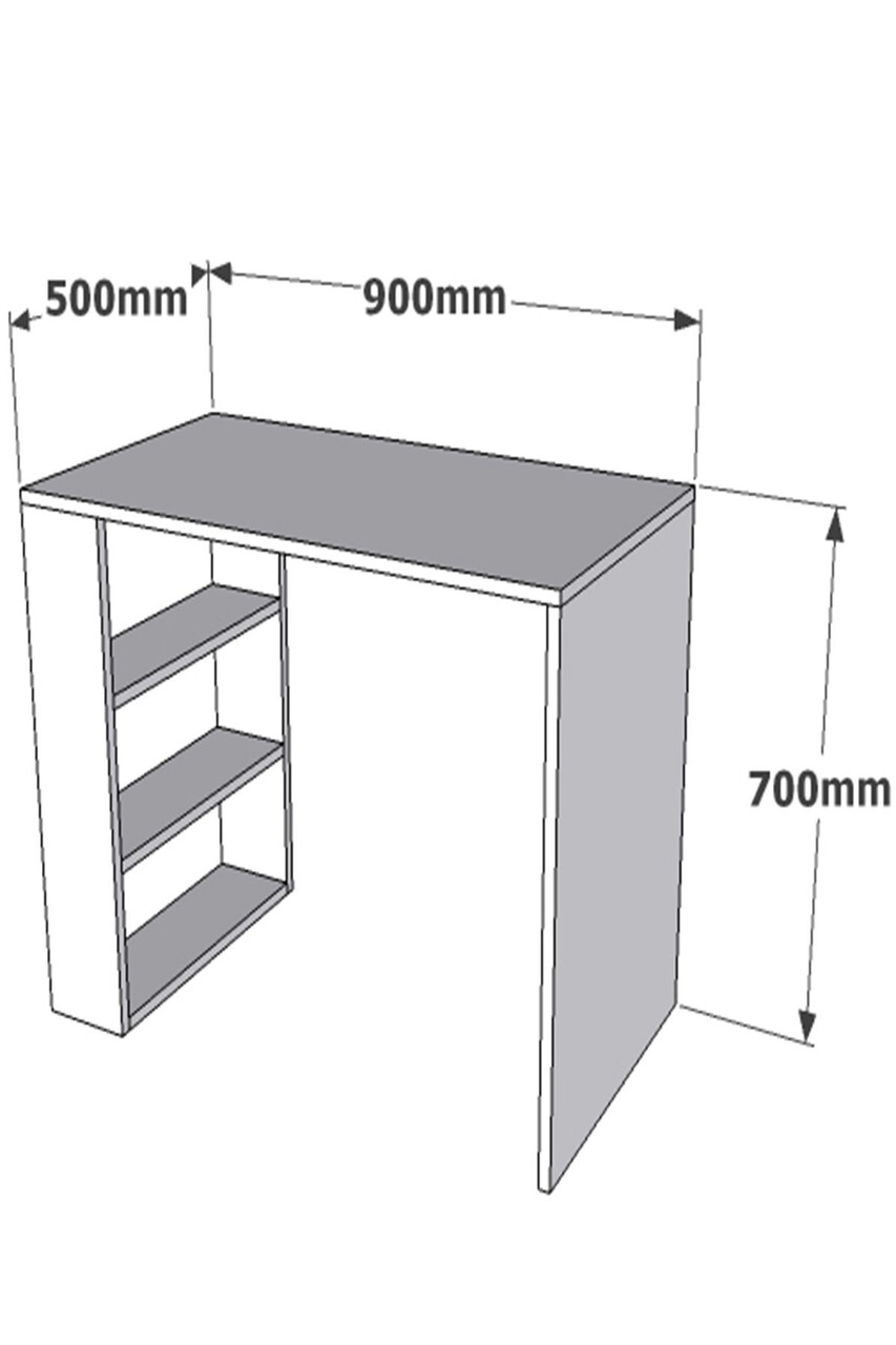 Cool Íróasztal, Puqa Design, 90x50x70 Cm, PAL, Fehér