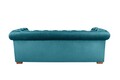 Oxford Chesterfield Kihúzhatós kanapé, 88x216x75 cm, 3 személyes, azúr