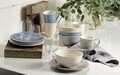 Reggeli szett 12 darab, mint a Villeroy & Boch, Color Loop Rose, prémium porcelán, rózsaszín
