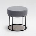 Moon Steel Zsámoly, Balcab Home, 40x40 cm, szürke