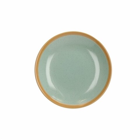Mély tányér, Tognana, Fás, 21 cm Ø, kerámia, kézzel festett, zöld