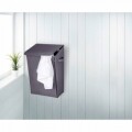 Szürke szennyeskosár, Wenko, rögzítő rendszerrel, 30 l, poliamid / polipropilén, szürke