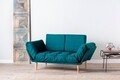 Nina Daybed Kihúzható kanapé, Futon, 3 személyes, 200x70 cm, fém, zöld
