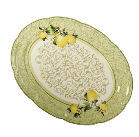Limoni, Brandani Szervírozó tálca, 39.5 x 30 cm, portelan New Bone China