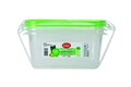 2 db téglalap alakú fedéllel ellátott edény, Snips, Lock, 1,2 L, polipropilén, zöld