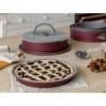 Tálcás szett Take Away fedéllel, Tognana, 26 cm, szénacél és műanyag, bordó / szürke