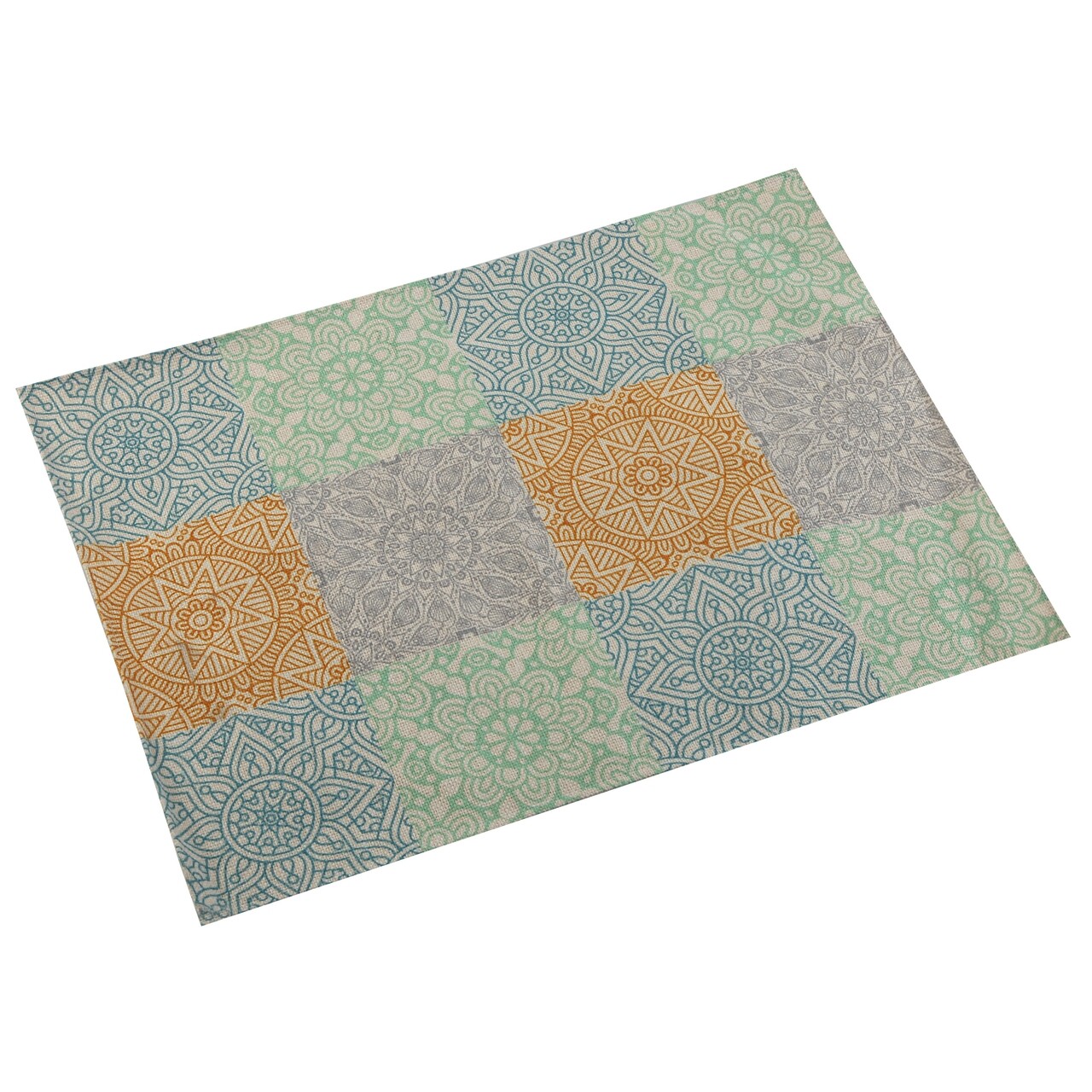 Mandalas tányértartó, Versa, 36x48 cm, poliészter, többszínű