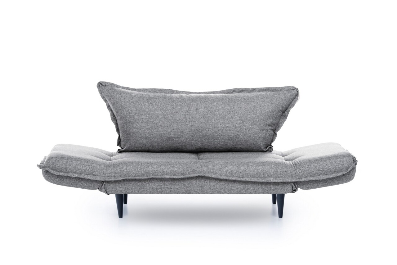 Vino Daybed Kihúzható Kanapé, Futon, 3 Személyes, 200x70 Cm, Fém, Szürke