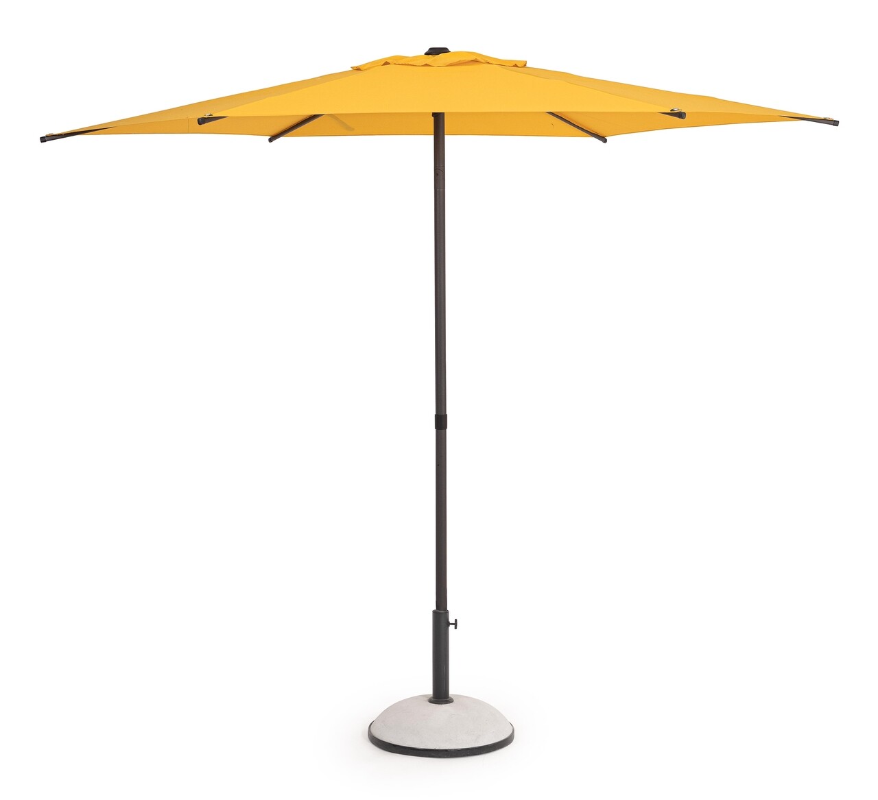 Samba Kerti/terasz napernyő, Bizzotto, Ø 270 cm, oszlop Ø 38 mm, acél/poliészter, sárga