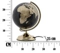 Globe Globe fénydekoráció, Mauro Ferretti, Ø25x38 cm, 1 x 40W, fekete / arany