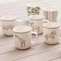 Ronnie Rhino bögre, Sabichi, 450 ml, porcelán, fehér / arany
