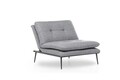 Martin Solo Kihúzható fotel, Futon,130x90 cm, fém, szürke
