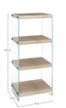 Könyvtár, Kenya Line, Bizzotto, 40x30x100,5 cm, melamin bevonatú MDF