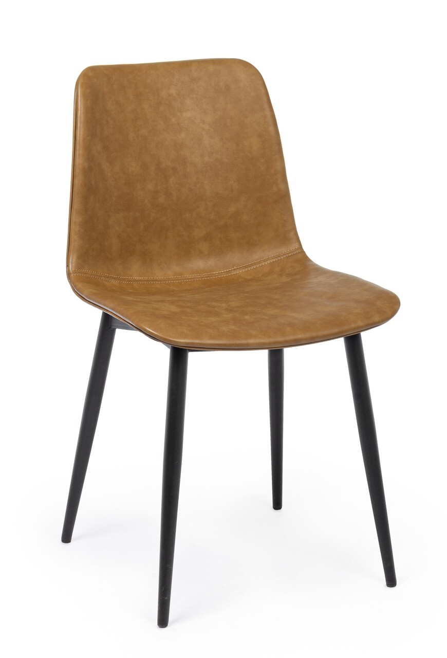 Kyra szék, bizzotto, ökológikus bőr, 44x50x80 cm, barna