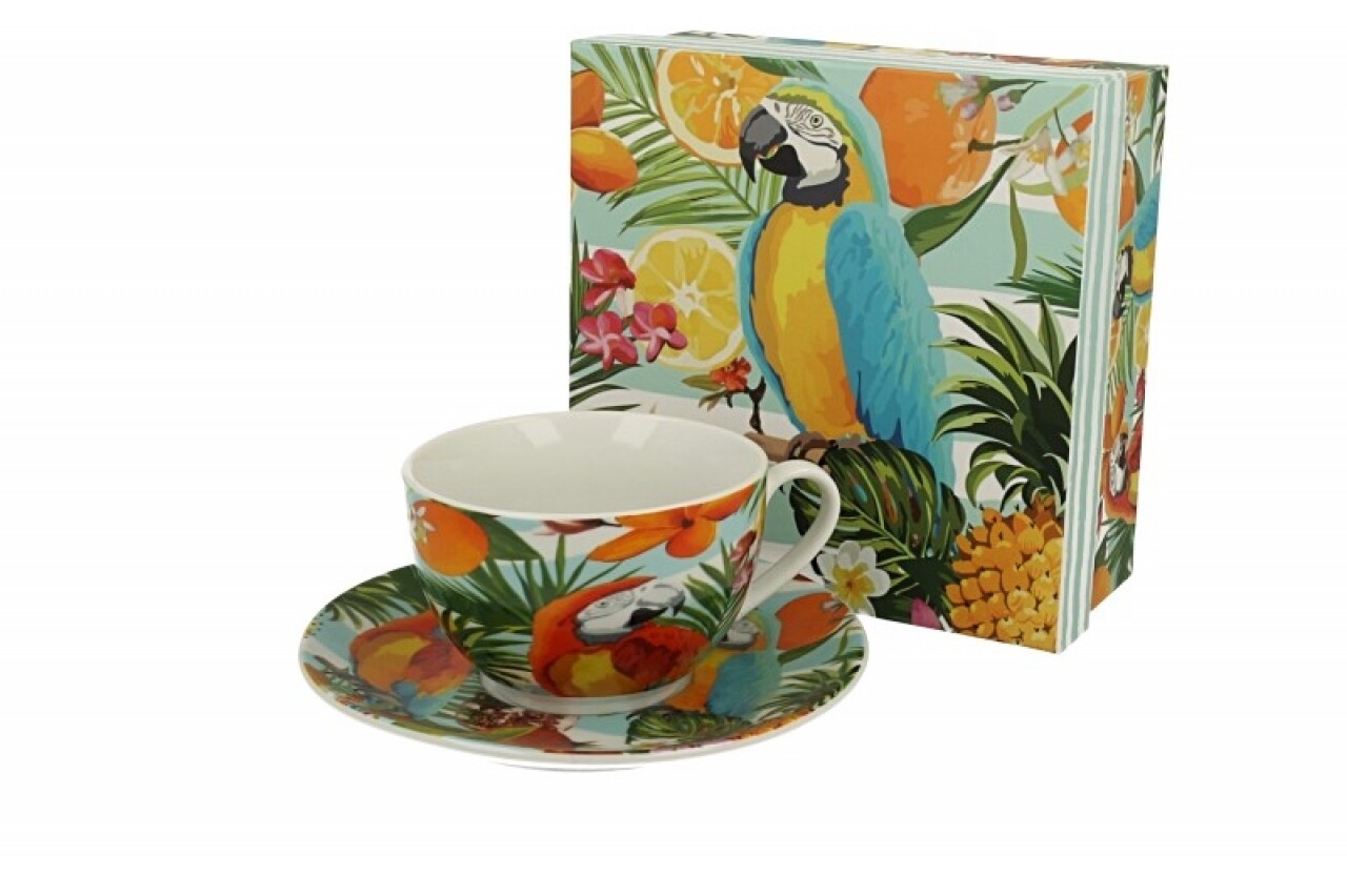 Ara Csésze Kistányérral, Duo, 250 Ml, Porcelán, Sokszínű