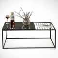 Zinus Royal Dohányzóasztal, Comforty, 95x55x43 cm, fekete/fehér