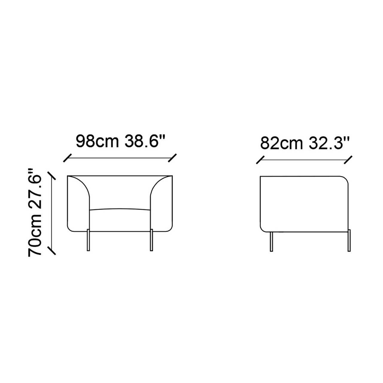 Macaroon Fotel, Ndesign, 98x82x70 Cm, Fa, Ciklámen