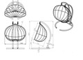 Hanedan Terasz/kerti hinta, Kalune Design, 150x124x189 cm, antracit szürke/fekete