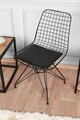 Sandalye 2 db Szék, Plass Design, 53x51x80 cm, fém/öko-bőr, fekete