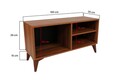 Zisino Walnut TV Komód, Kalune Design, 100x35x54 cm, barna