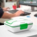 Pro Elektromos uzsonnás doboz, InnovaGoods, 50W, rozsdamentes acél belső rész, fehér/zöld