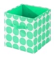 Dot tároló doboz, iDesign, 26,7x26,7x28 cm, polipamut, türkiz