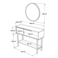 Consola Yurudesign, 100x29.5x76 cm, PAL, maro/negru