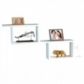 Wooden Art Fali Polc, Selene White, 101.4x45x14.5 cm