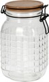 Befőttesüveg fedővel. 1650 ml, 13,4x11,6x20 cm, üveg