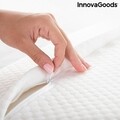 Ergonomikus kontúrú nyakpárna, visco-elasztikus, InnovaGoods, Conforti, 62 x 36 x 14 cm, fehér/szürke