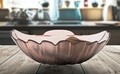 Shell Rosa Mély tál, Mauro Ferretti, Ø32x10 cm, újrahasznosított üveg