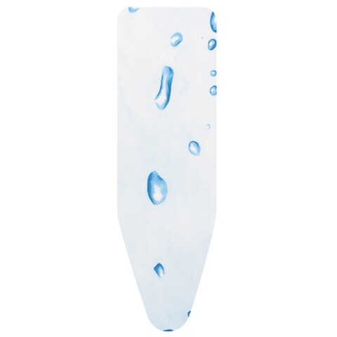Vasalódeszka huzat, Brabantia, Ice Water, 45 x 124 cm, 2 mm hab, pamut, fehér / kék