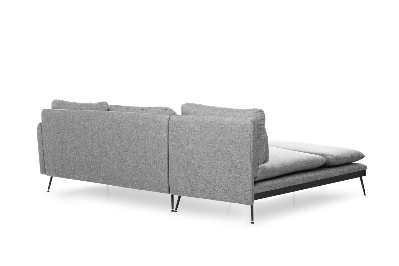 Reya Corner Sarokkanapé, Futon, 275x190x90 Cm, Fém, Szürke