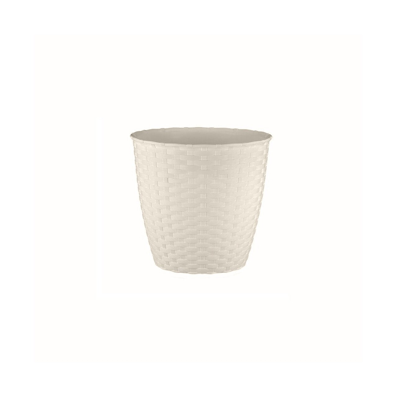 Virágcserép Rattan 14 Cm, Krém