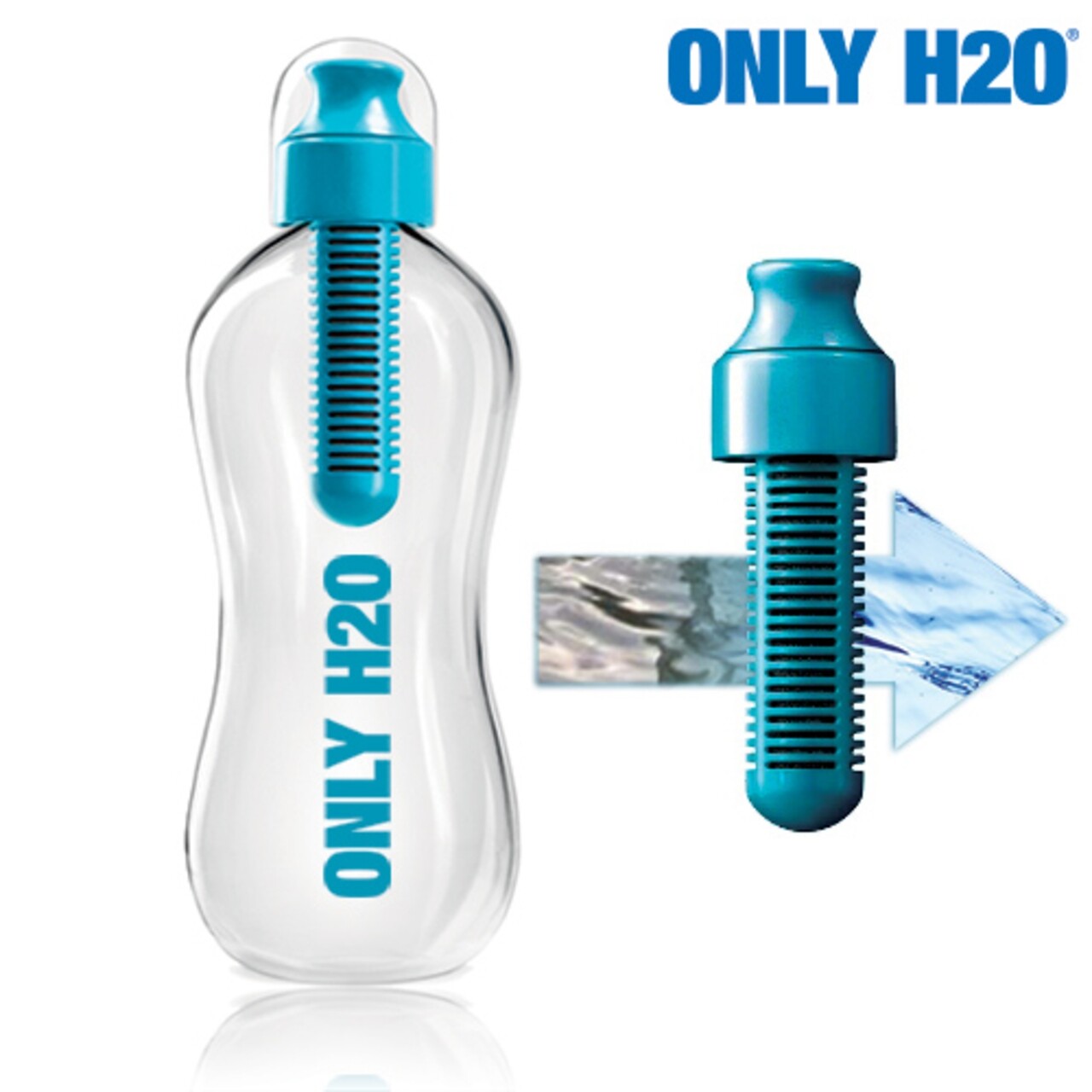 InnovaGoods Only H20 szénszűrős palack, 500 ml