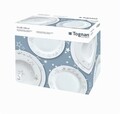 Evőeszköz, 18 db, Tognana, Olimpia Etoile Silver, porcelán, fehér