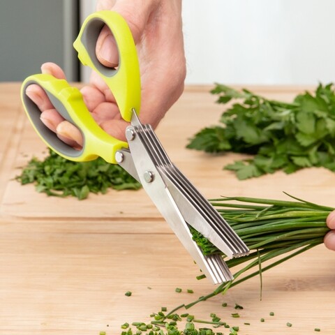 InnovaGoods 5 az 1-ben 5 az 1-ben többpengés konyhai olló, rozsdamentes acél / műanyag / gumi