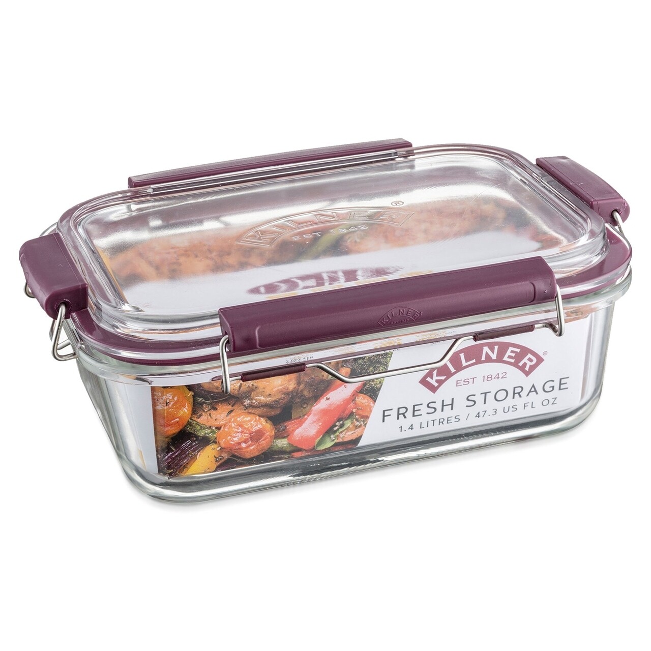 Kilner Ételtároló Fedővel, Fresh, 0,85 L, 24 X 19 Cm, üveg, áttetsző